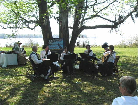 USAF Heritage Celtic Ensemble by the Mound and lake March 25, 2007